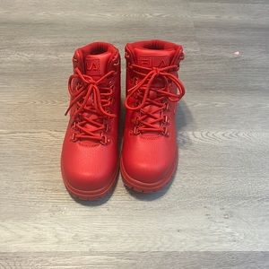 Red FILA Boots